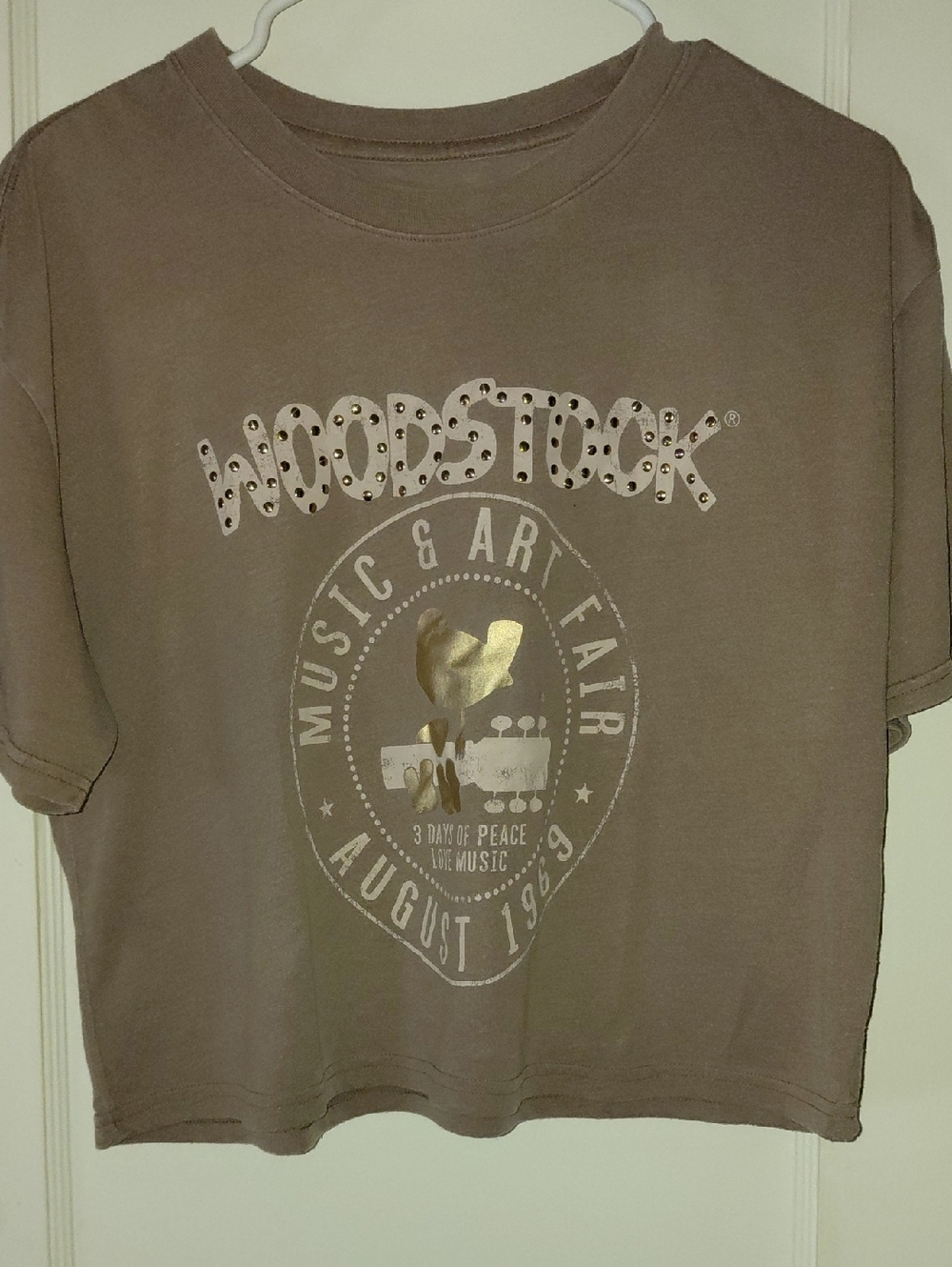 Woodstock Graphic Tee with Metallic Accents